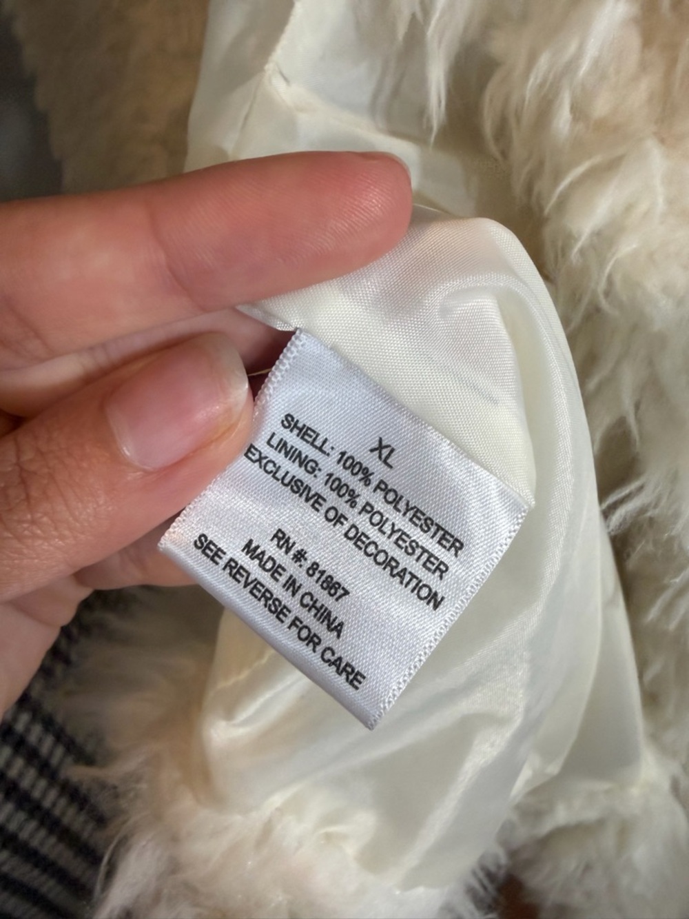 Cozy Cream Faux Fur Teddy Jacket Vest - Open Front - Picture 5 of 10